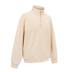 Distressed Wash Comfort Zip Pullover Sweatshirt