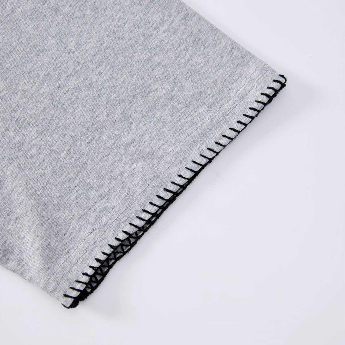 Oversized Minimal Tee Raw Edge Contrast Stitching