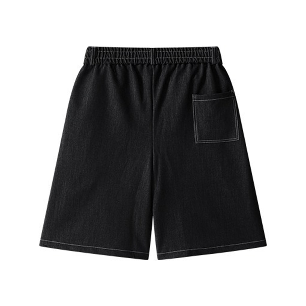 High Waist Tie Belt Relaxed Denim Shorts