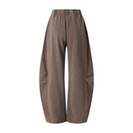 Vintage Washed Curved Panel Wide Drawstring Pants