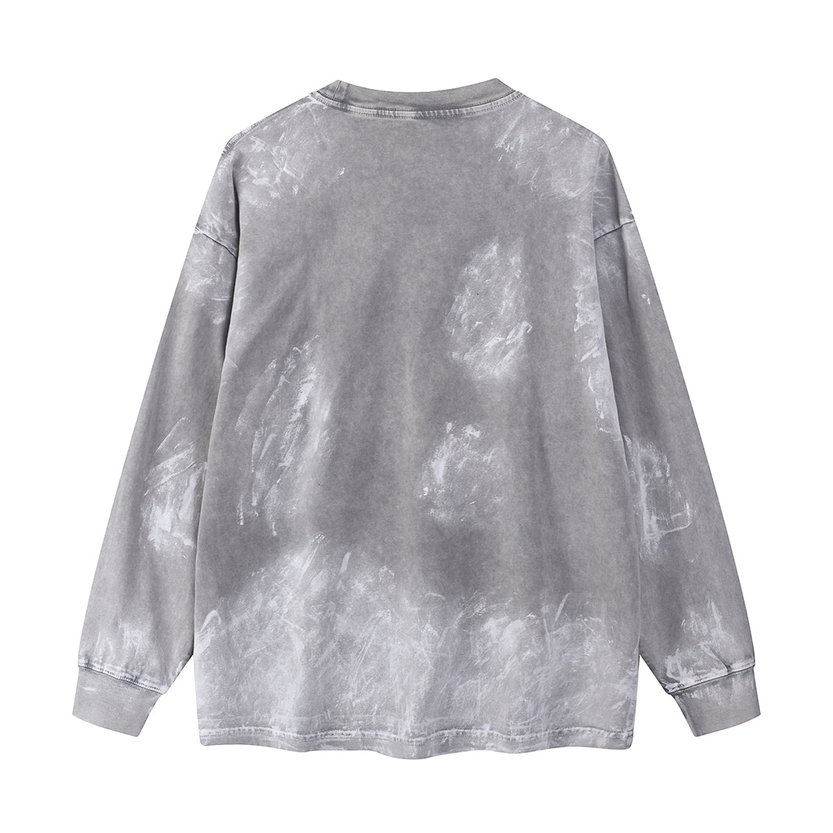 Gray Loose Fit Painted Cotton Sweatshirt