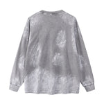 Gray Loose Fit Painted Cotton Sweatshirt