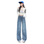 Selvedge Women's Straight Leg Jeans-INNBLAC Fashion Apparel