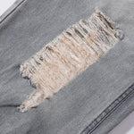 Heavily Distressed Vintage Wash Baggy Jeans