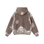 Distressed Edge Painted Graphic Washed Hoodie