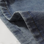 Built In Belt Mid Waist Denim Shorts