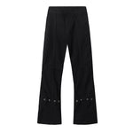 Snap Closure Flared Hem Utility Cargo Pants