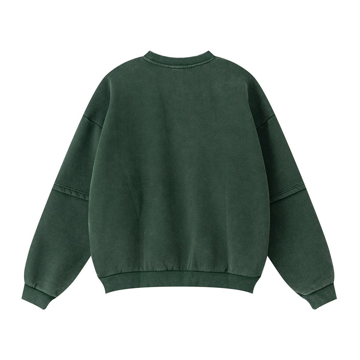 Crew Neck Mock Two-Layer Fleece Sweatshirt