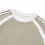 Raglan Sleeve Mesh Panel Sporty Tee