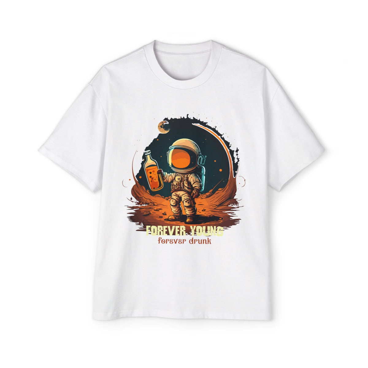 Forver Young Astronaut Graphic Tee-INNBLAC Fashion Apparel