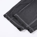 Heavy Wash Vintage Distressed Mesh Straight Pants