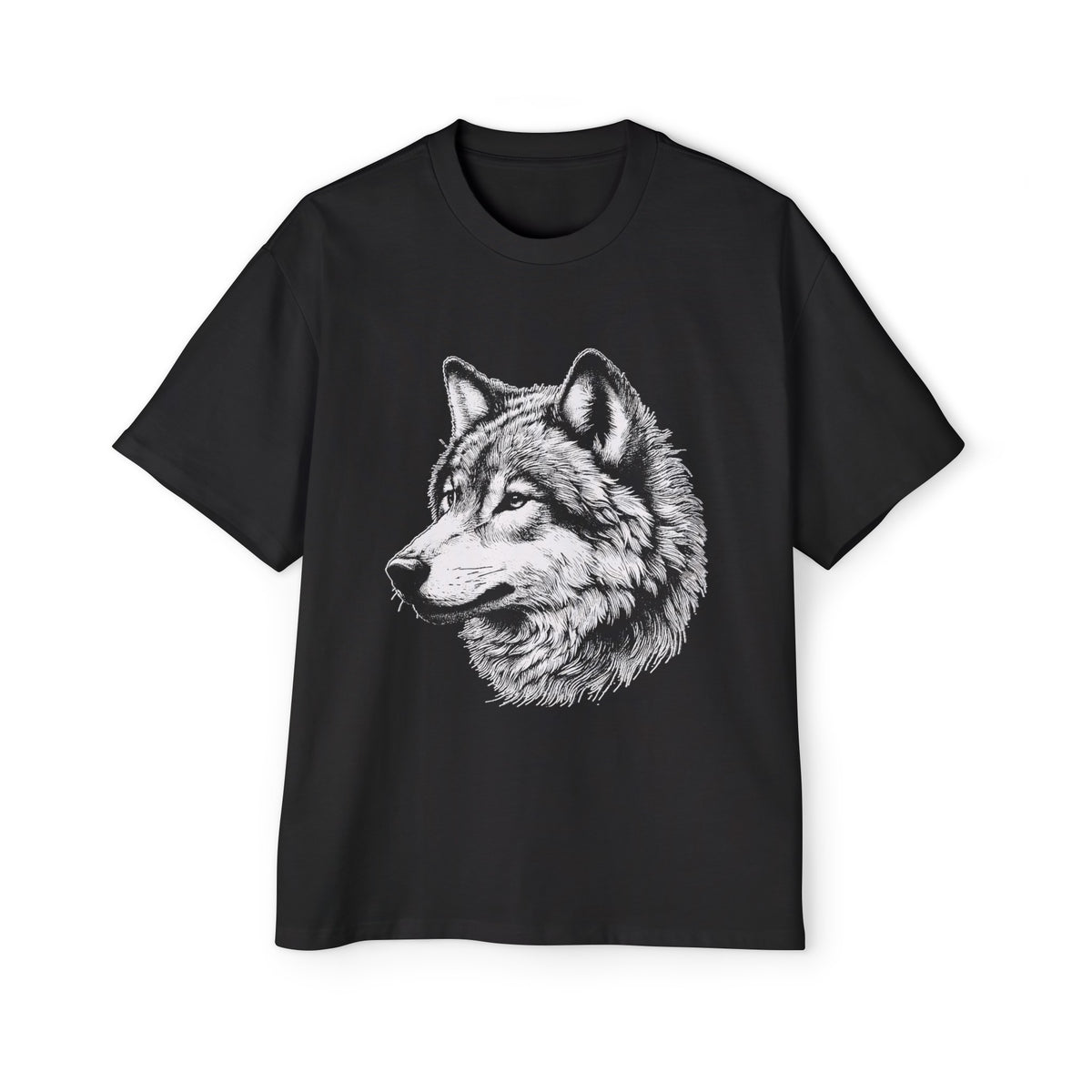 Wolf Face Drawing Graphic Tee-INNBLAC Fashion Apparel