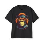 Monkey With Headphones Vintage Graphic Tee-INNBLAC Fashion Apparel