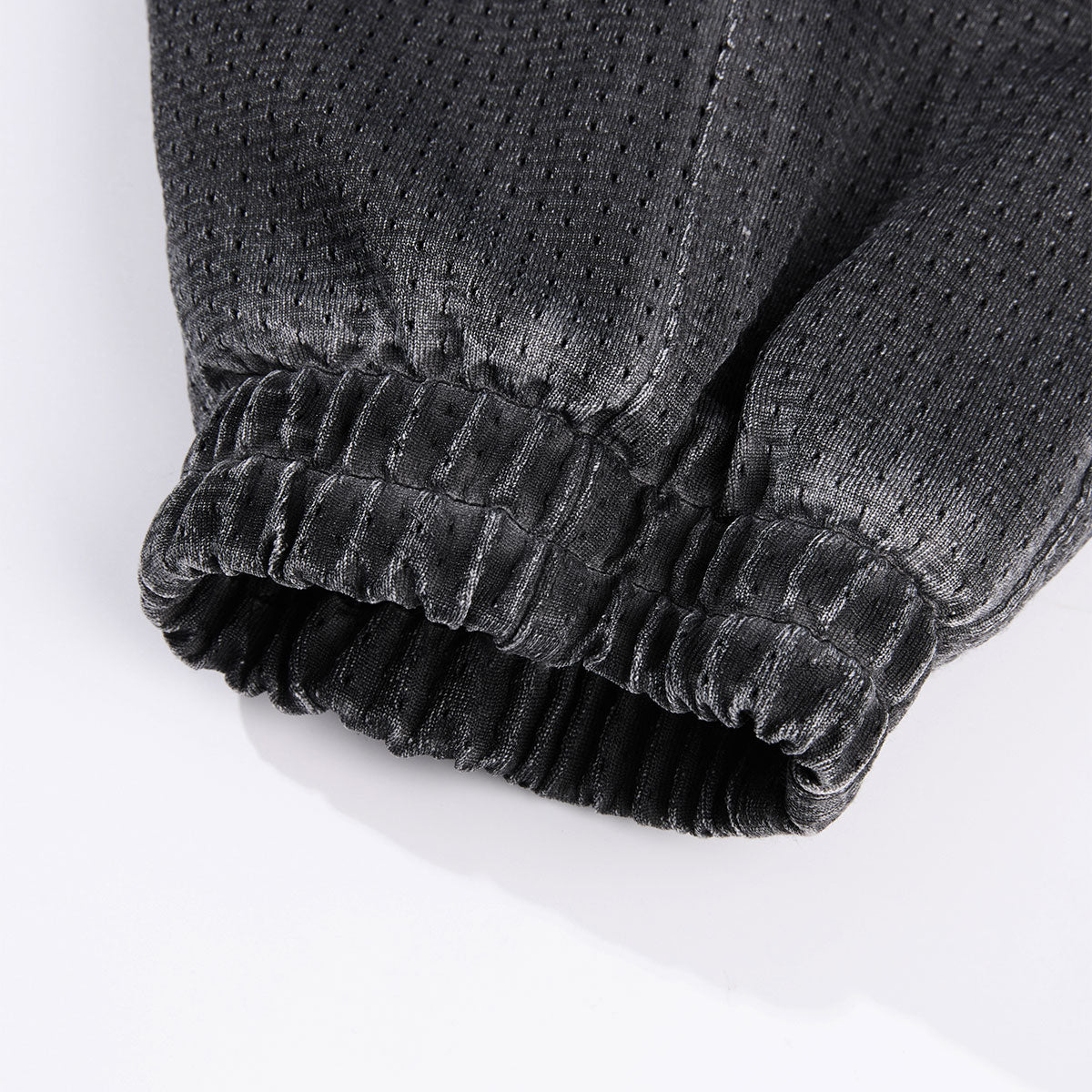 Lightweight Mesh Stand Collar Elastic Hem Zip Jacket