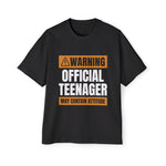 Warning Official Teenager Graphic Tee-INNBLAC Fashion Apparel