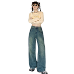 Whiskers Straight Leg Jeans-INNBLAC Fashion Apparel