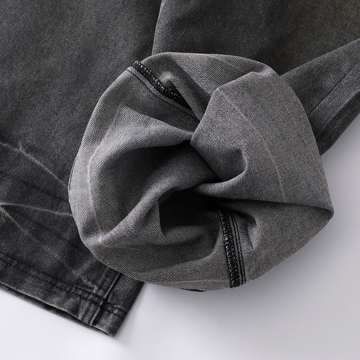 Vintage Whisker Wash Wide-Leg Jeans