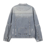 Wax Coated Denim Motorcycle Jacket
