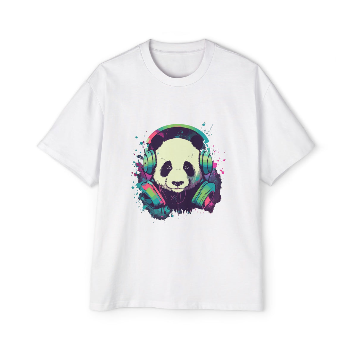Panda With Headphones Vintage Graphic Tee-INNBLAC Fashion Apparel