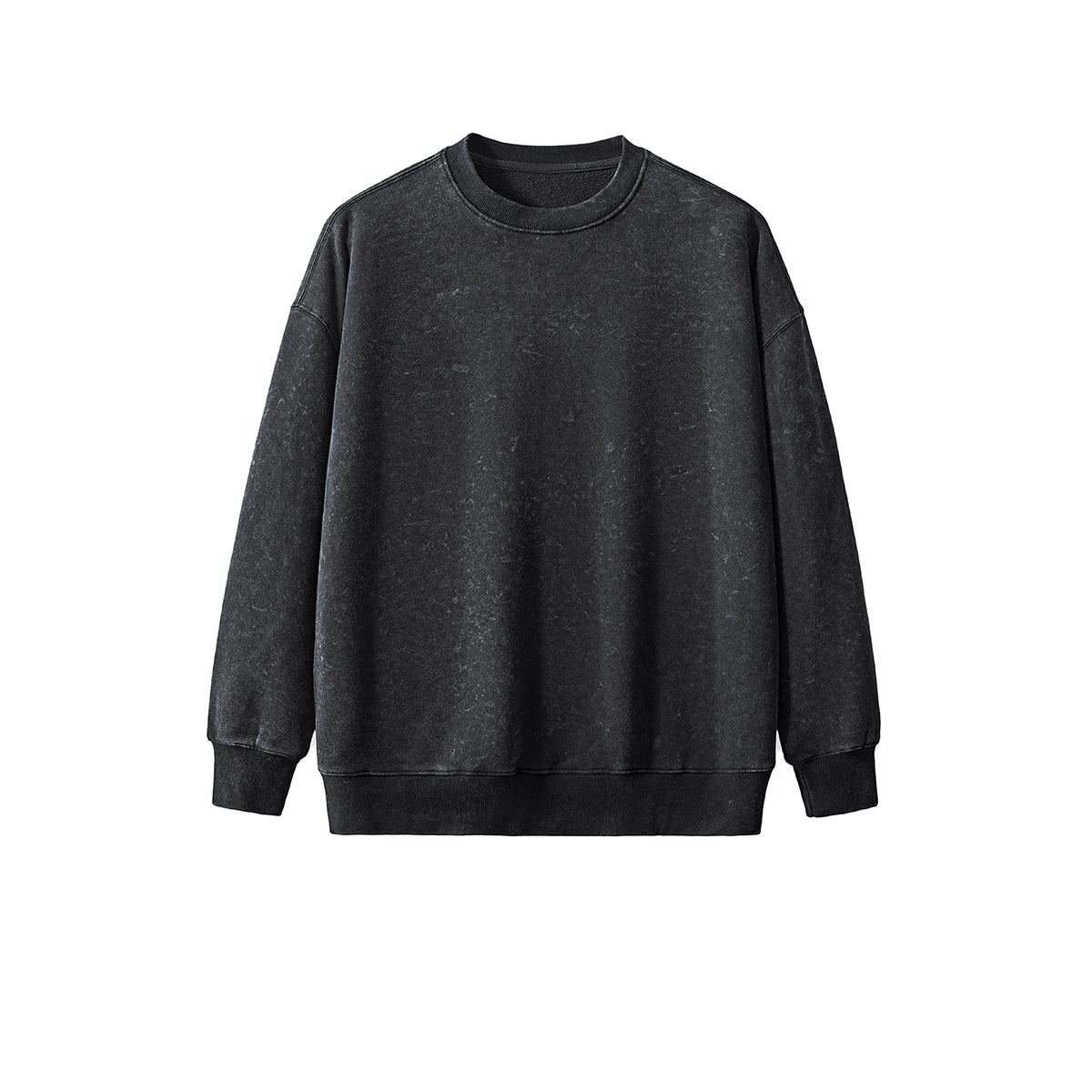 Oversized Stone Wash Fleece Sweatshirt