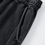 Streetwear Distressed Curved Panel Straight-Leg Pants