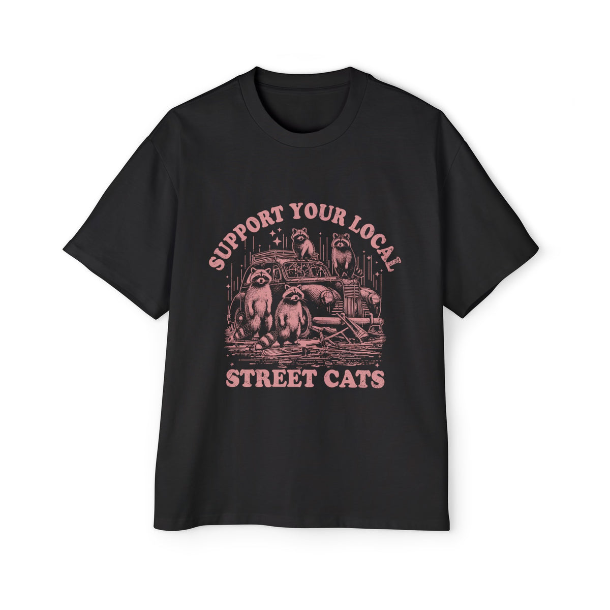 Support Local Street Cats Retro Graphic Tee-INNBLAC Fashion Apparel
