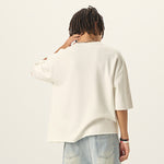 Boxy Cropped Raw Edge T-Shirt