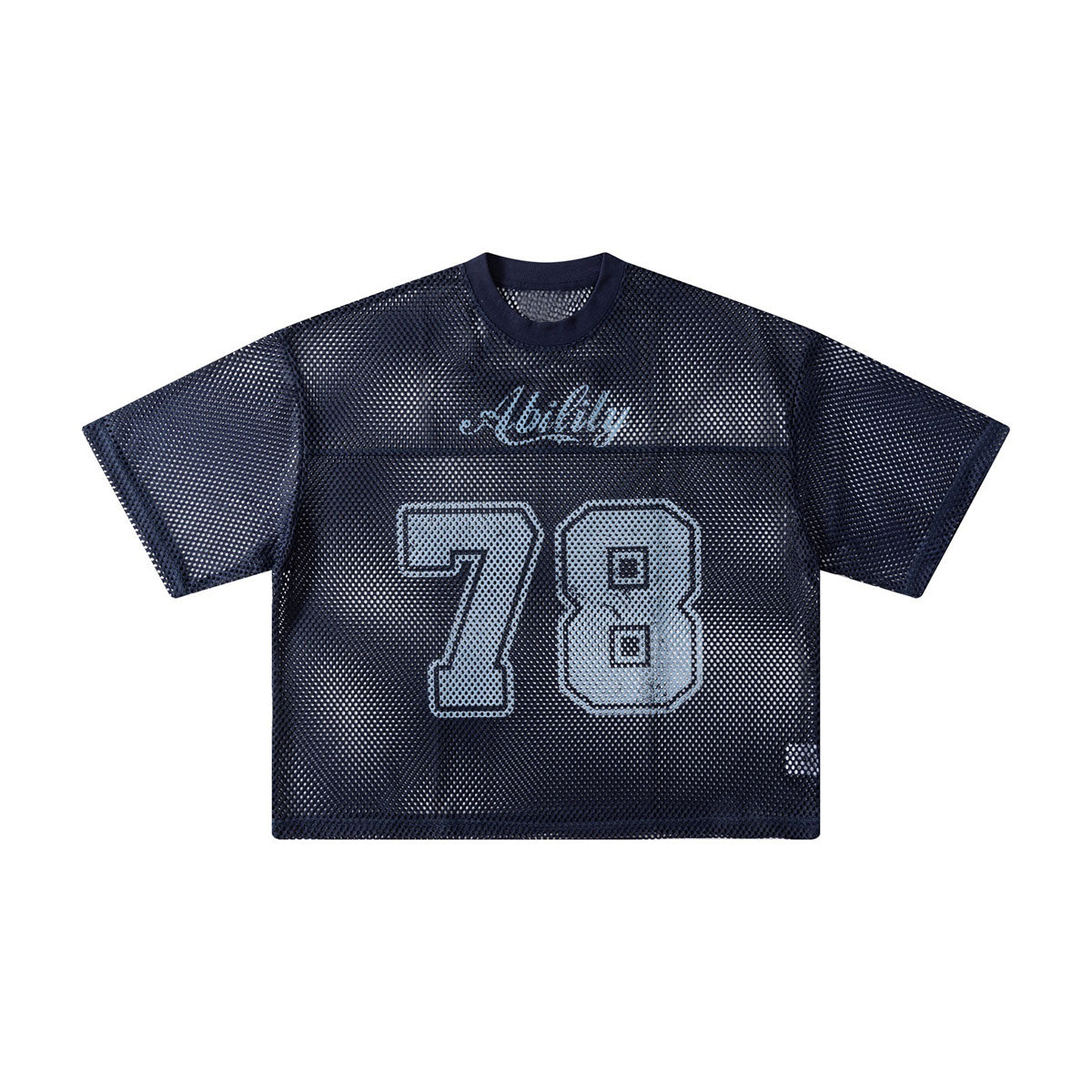 Retro Football Mesh Cropped Athletic Jersey 78