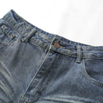 Wrinkle Wash Retro Ripped Baggy Jeans