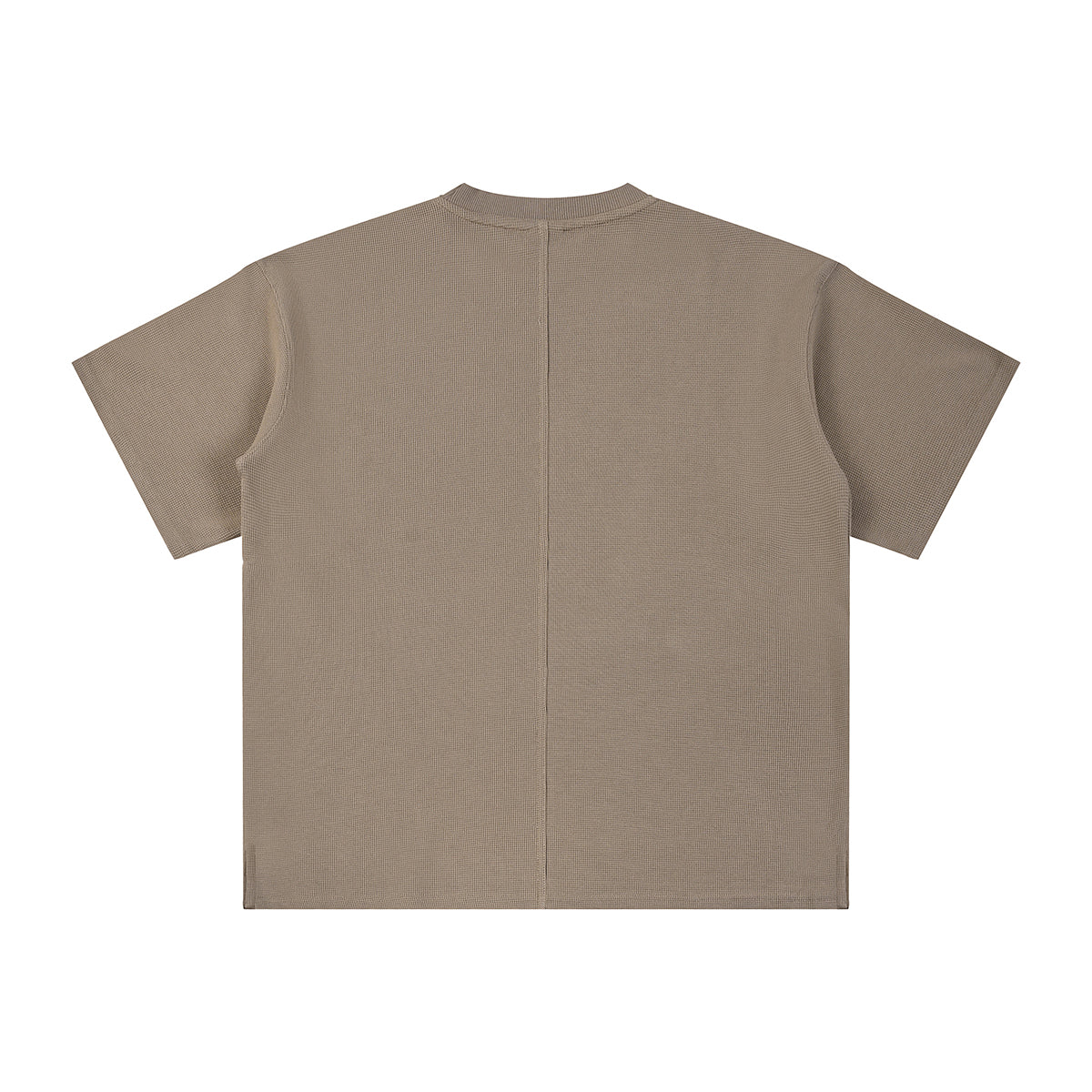 Heavyweight Waffle Split-Hem Texture T-Shirt