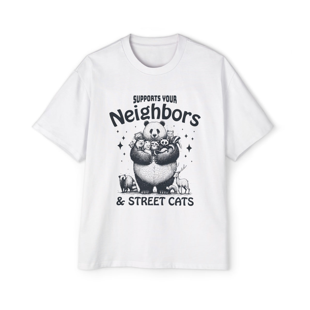 Supports Your Neighbors And Street Graphic Tee-INNBLAC Fashion Apparel