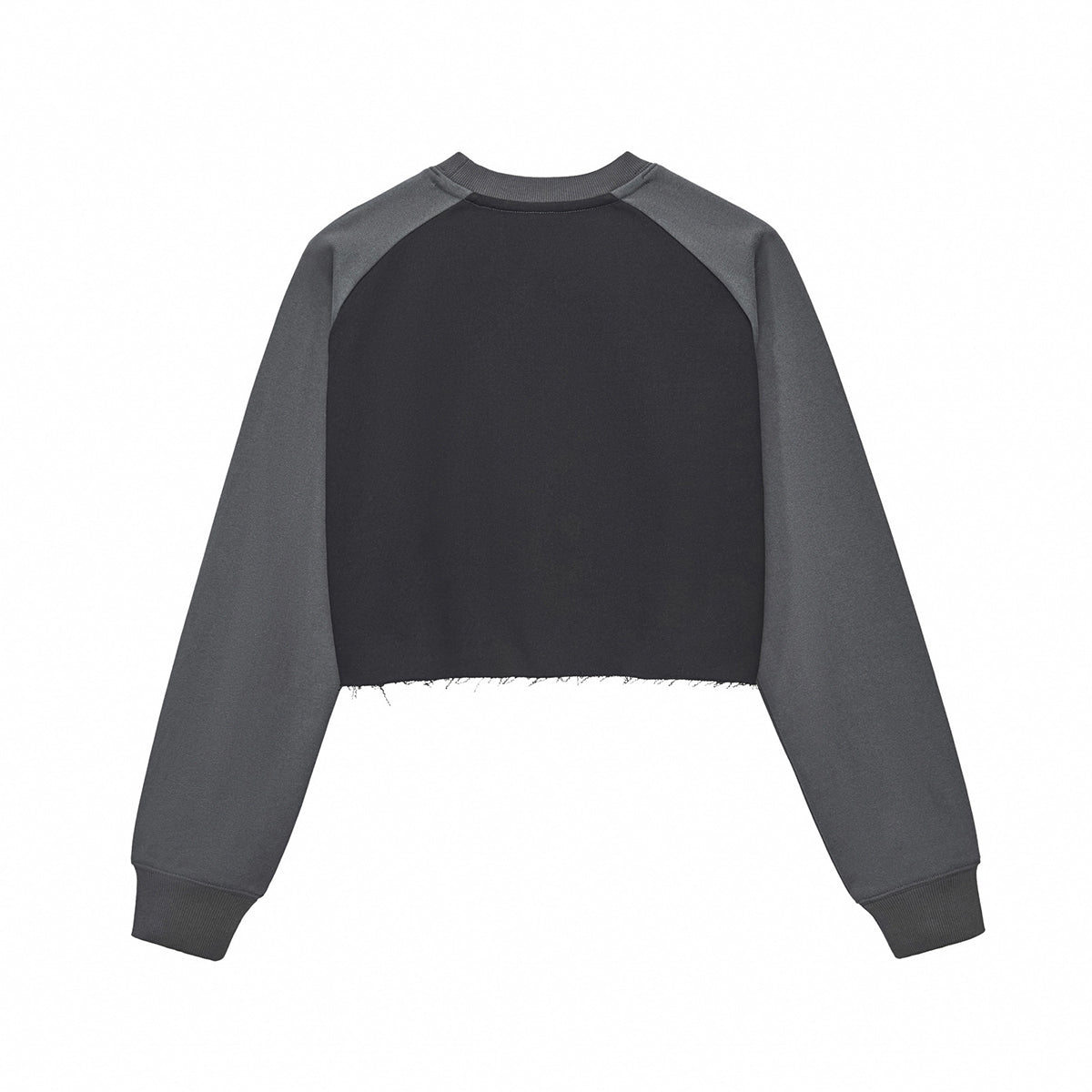 Contrasting Colors Raglan Long-Sleeve Cropped Sweatshirt