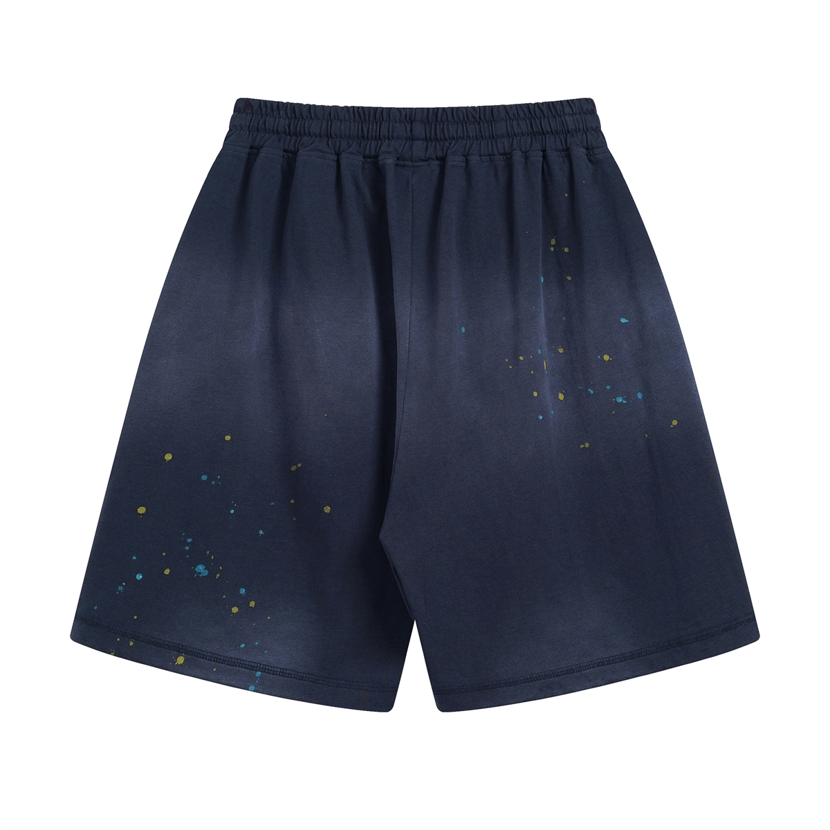 Pantalones cortos deportivos de algodón con salpicaduras de pintura