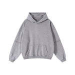 Two-Layer Sleeve Acid Washed Cotton Hoodie
