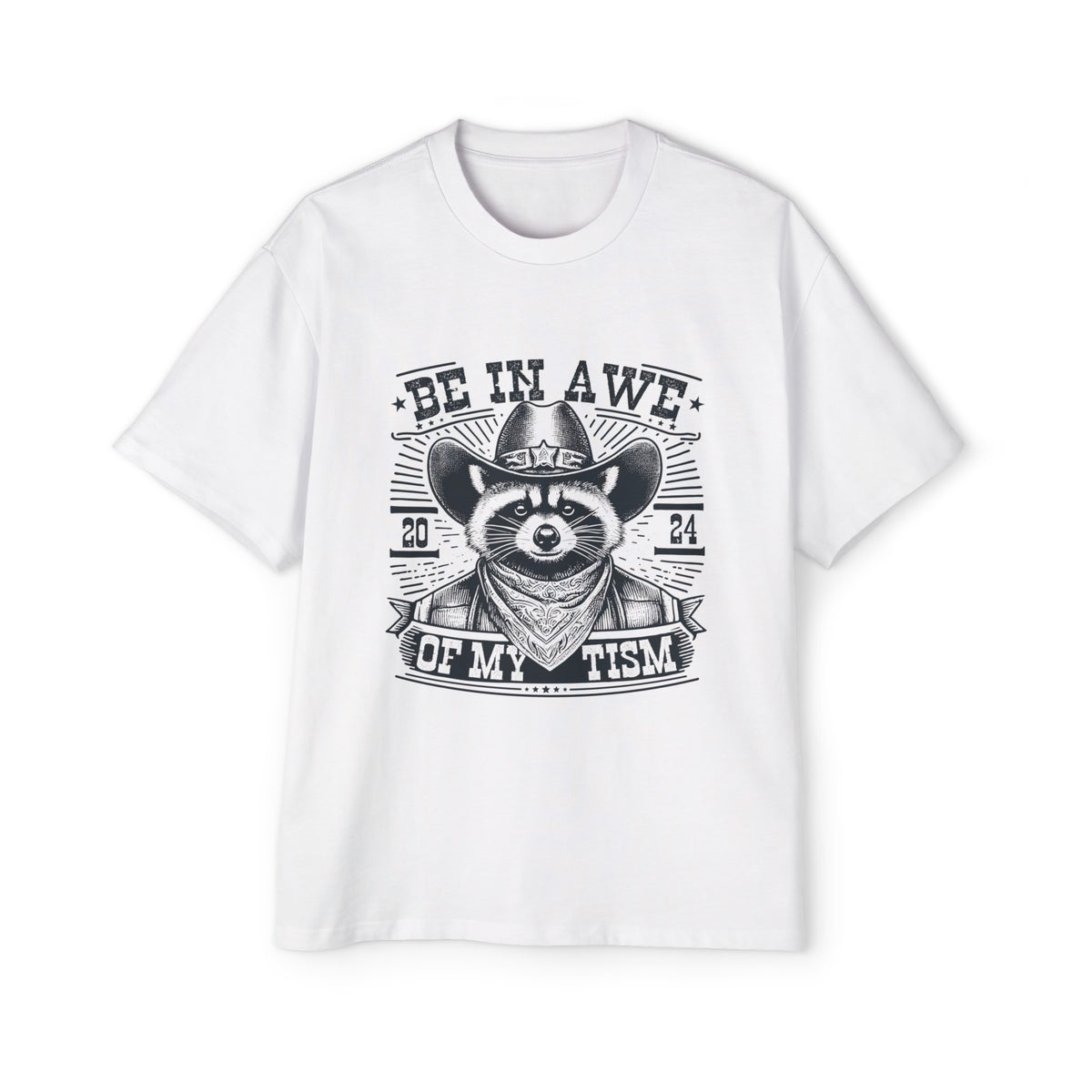 Raccoons Cowboy Graphic Tee-INNBLAC Fashion Apparel