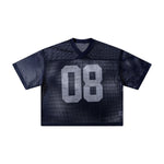 Athletic Mesh Cropped Football Jersey Number 08