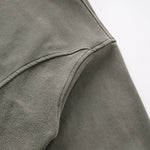 Stand Collar Panel Detail Washed Zip Up Sweatshirt