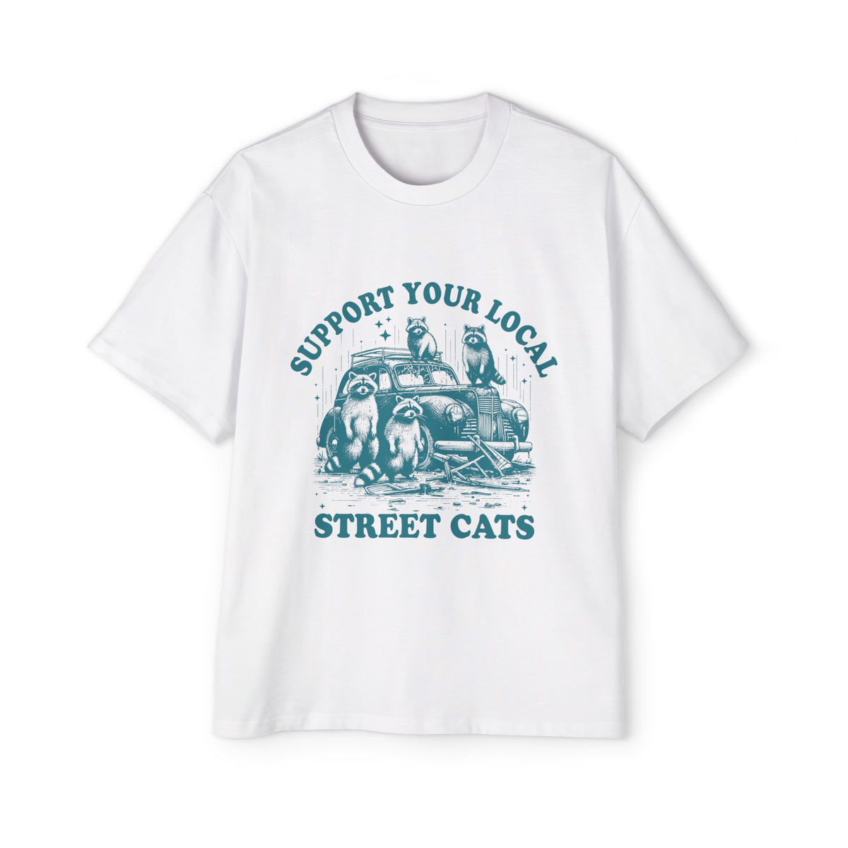 Support Local Street Cats Retro Graphic Tee-INNBLAC Fashion Apparel