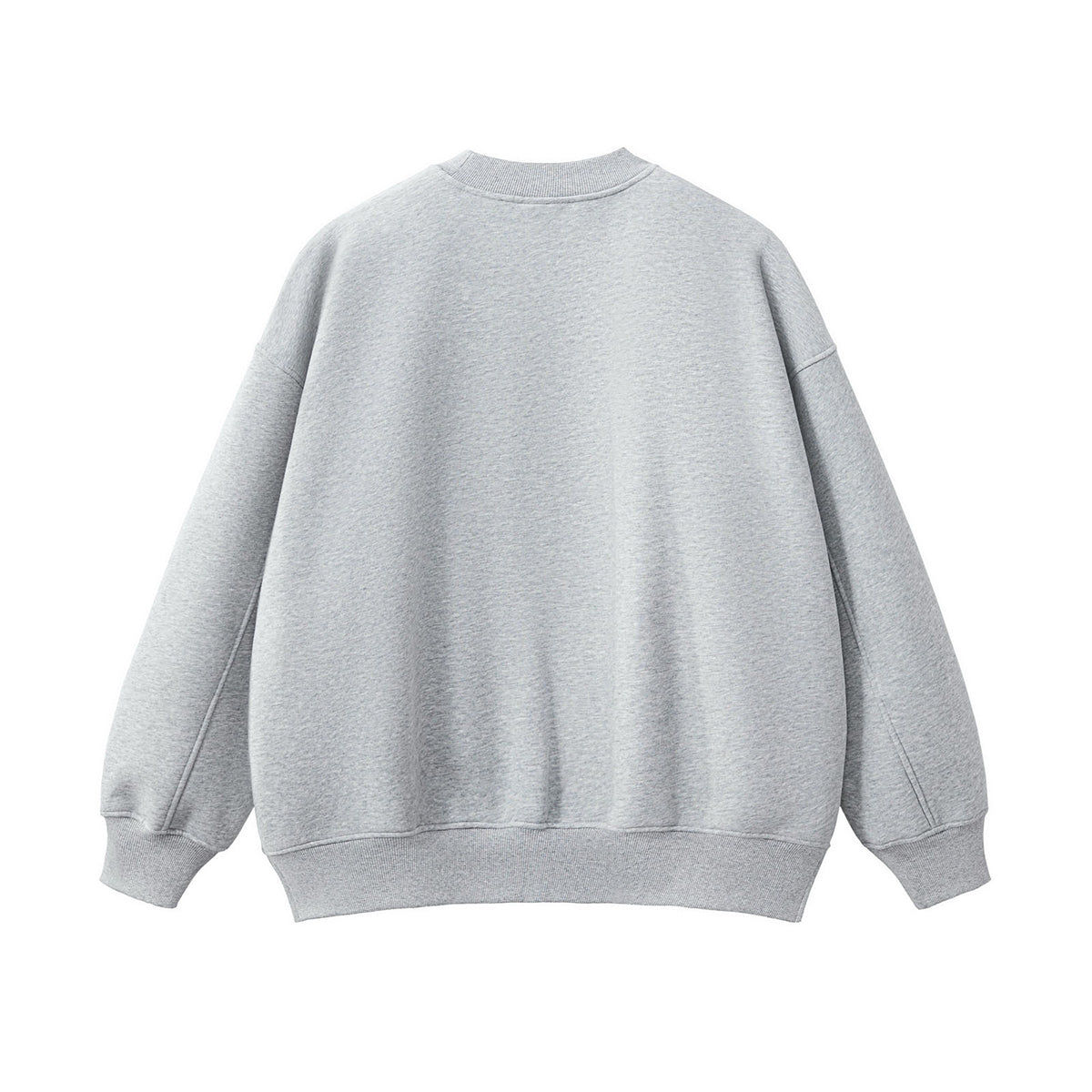 Solid Color Side-Split Fleece Sweatshirt