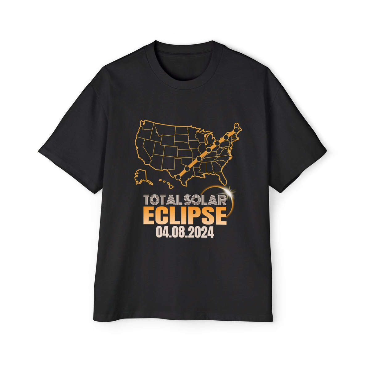 Total Solar Eclipse In USA Graphic Tee-INNBLAC Fashion Apparel