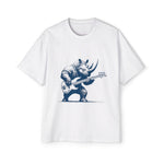 Rhino Playing Bass Guitar Graphic Tee-INNBLAC Fashion Apparel