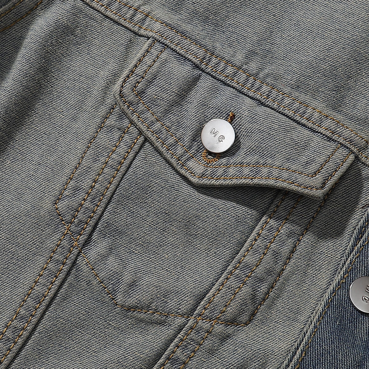 Classic Reverse Denim Trucker Jacket