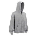 Double Yarn Vintage Washed Zippered Comfort Hoodie