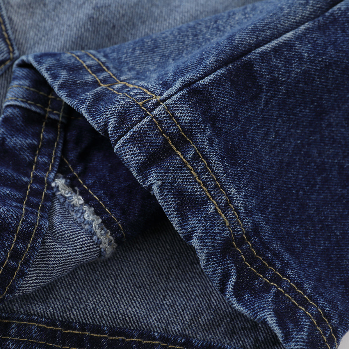 Star Patchwork Denim Bermuda Shorts