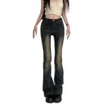 High Rise Skinny Flare Jeans-INNBLAC Fashion Apparel