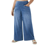 High Waist Stretch Wide Leg Denim Jeans