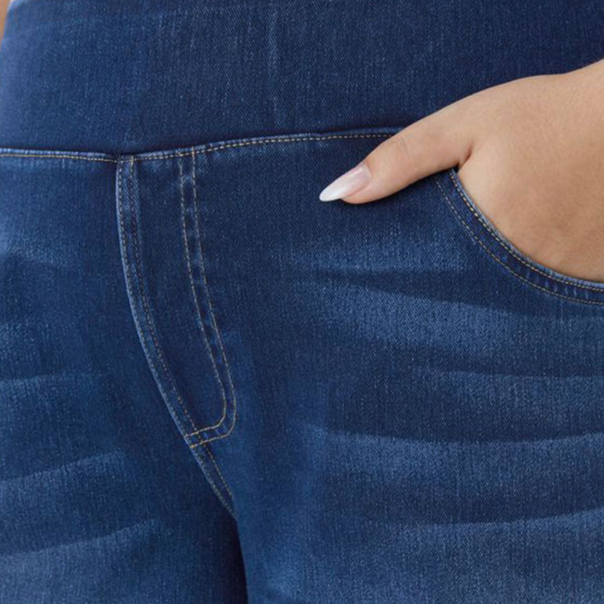 High Waist Stretch Wide Leg Denim Jeans