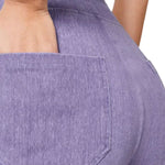 High Waist Stretch Cargo Wide Leg Jeans