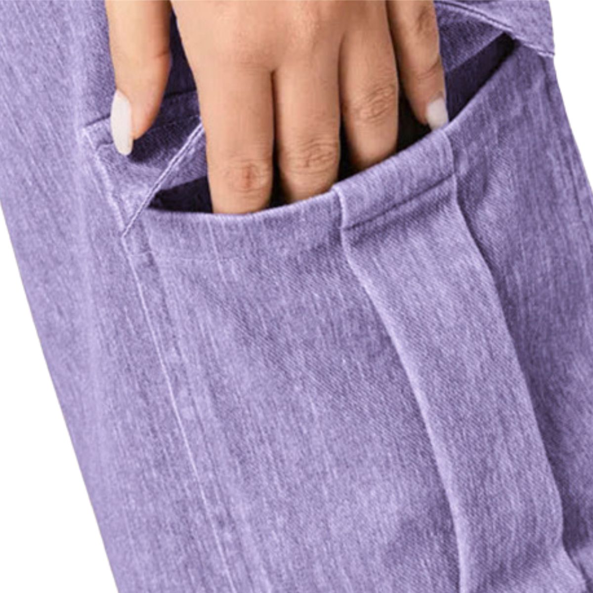 High Waist Stretch Cargo Wide Leg Jeans