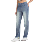 High Waist Stretch Straight Leg Yoga Jeans